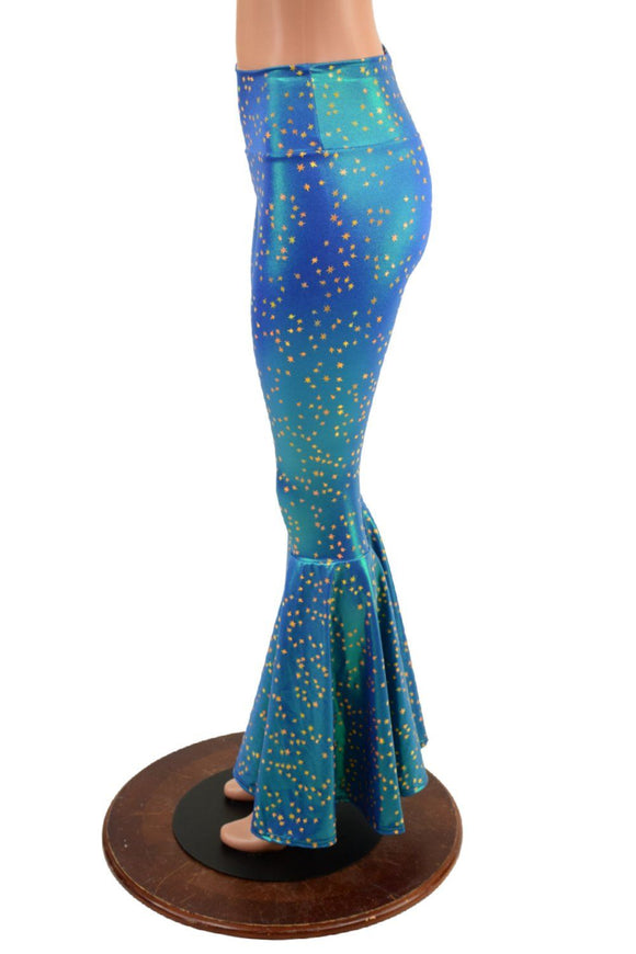 High Waist Bell Bottom Flares in Stardust - Coquetry Clothing