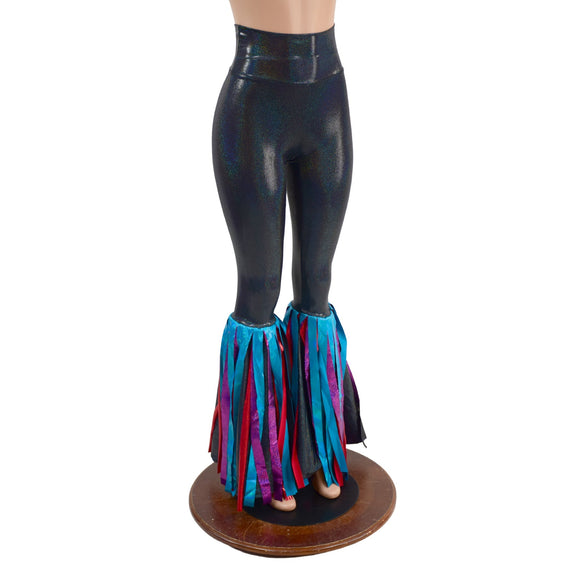 High Waist Bell Bottom Flares with Gladiator Fringe - Coquetry Clothing