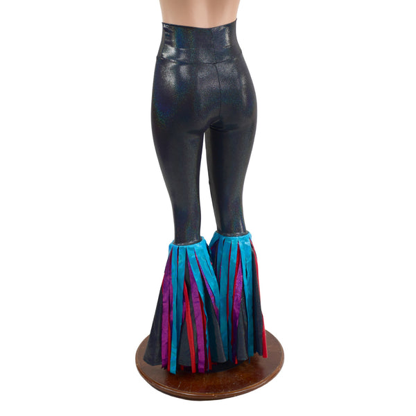 High Waist Bell Bottom Flares with Gladiator Fringe - 4