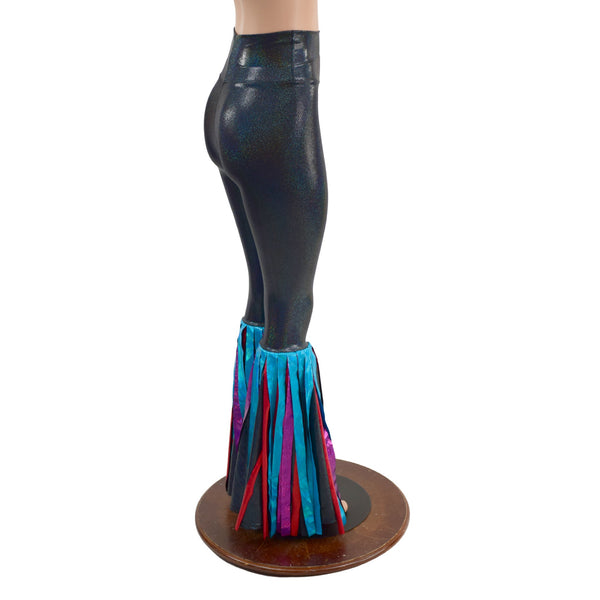 High Waist Bell Bottom Flares with Gladiator Fringe - 5