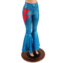 High Waist Bell Bottoms with Lightning Bolts - Coquetry Clothing