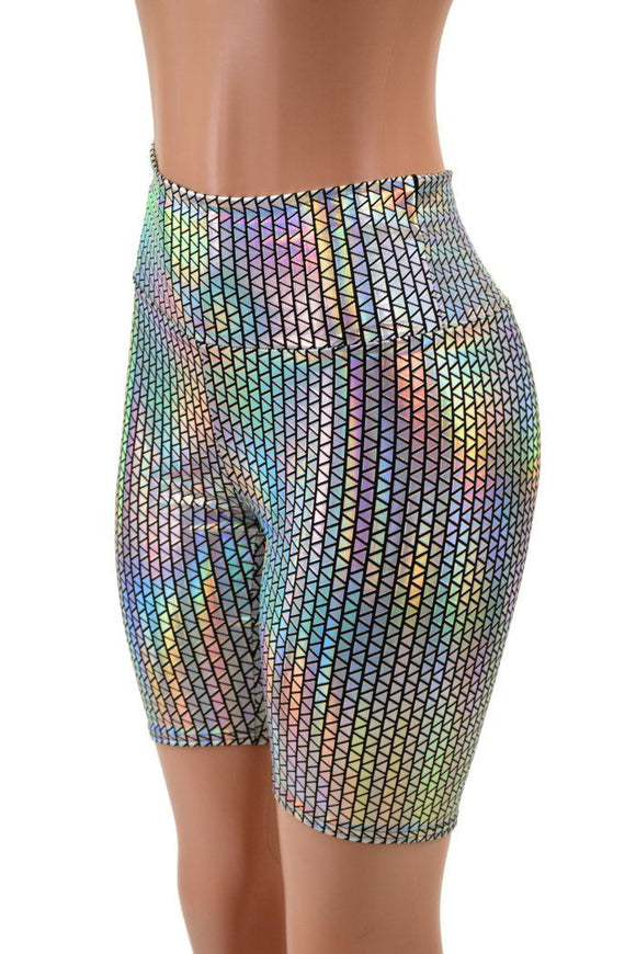 High Waist Bike Shorts in Prism - Coquetry Clothing
