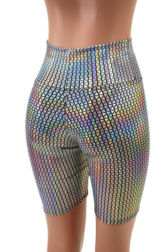 High Waist Bike Shorts in Prism - Coquetry Clothing