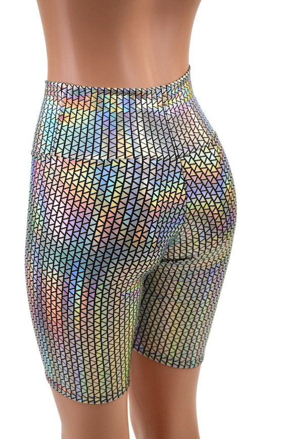 High Waist Bike Shorts in Prism - Coquetry Clothing