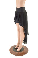High Waist Bike Shorts with Attached Hi Lo Mesh Overskirt - Coquetry Clothing