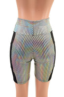 High Waist Bike Shorts with Side Panel Pocket - Coquetry Clothing