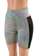 High Waist Bike Shorts with Side Panel Pocket - Coquetry Clothing