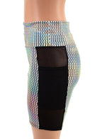 High Waist Bike Shorts with Side Panel Pocket - Coquetry Clothing