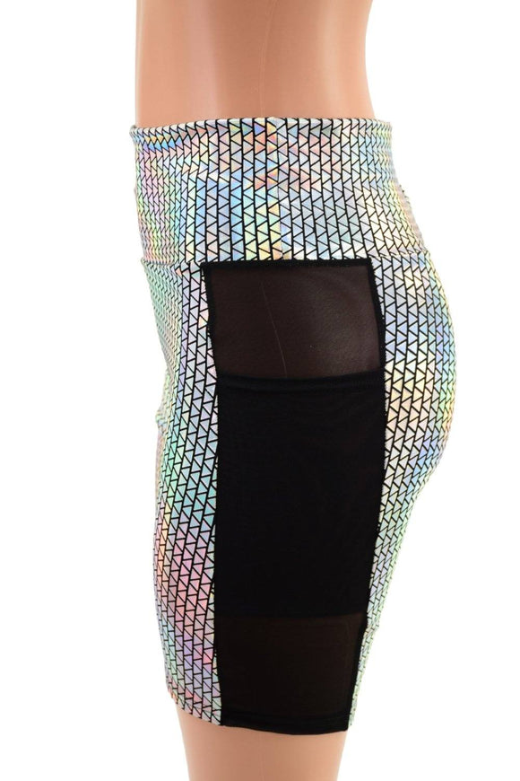 High Waist Bike Shorts with Side Panel Pocket - Coquetry Clothing