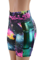 High Waist Bike Shorts with Side Panel Pockets - Coquetry Clothing