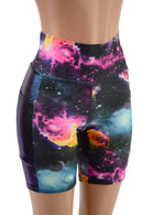 High Waist Bike Shorts with Side Panel Pockets - Coquetry Clothing