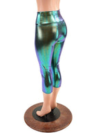 High Waist Capri Leggings in Scarab - Coquetry Clothing