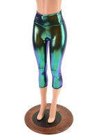 High Waist Capri Leggings in Scarab - Coquetry Clothing