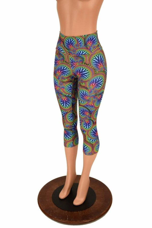 High Waist Capri Length Leggings - 1