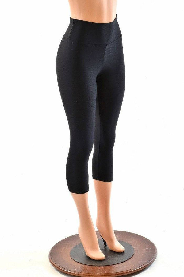 High Waist Capri Length Leggings - 1
