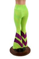High Waist Chevron Solar Flares - Coquetry Clothing