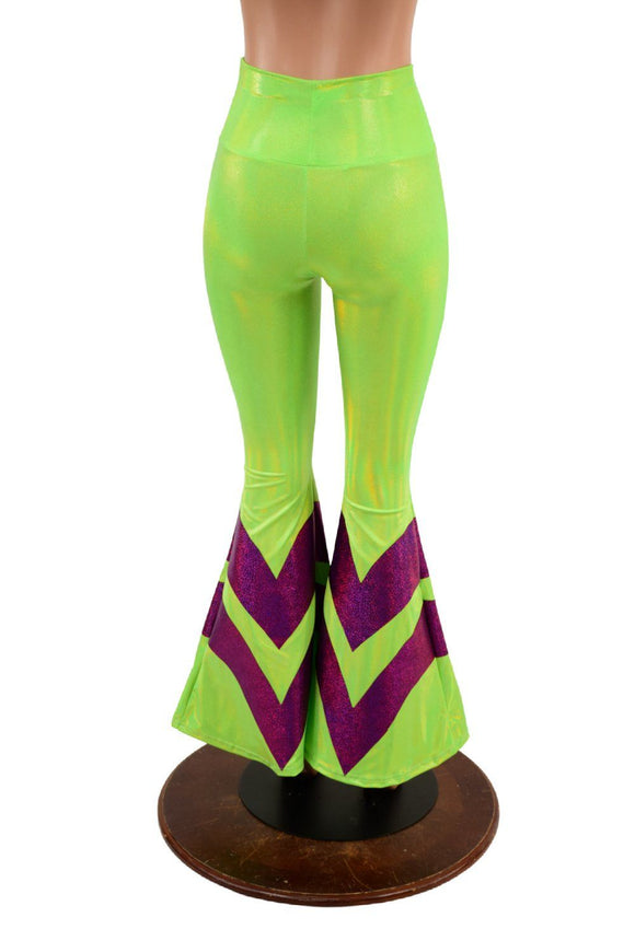 High Waist Chevron Solar Flares - Coquetry Clothing