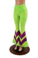 High Waist Chevron Solar Flares - Coquetry Clothing