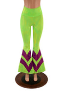 High Waist Chevron Solar Flares - 2