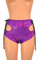 High Waist "Hipnotic" Lace Up Shorts - Coquetry Clothing