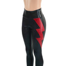 High Waist Leggings with Lightning Bolts - Coquetry Clothing