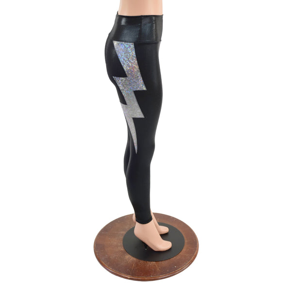 High Waist Leggings with Lightning Bolts - 6