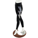 High Waist Leggings with Lightning Bolts - 2
