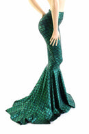 High Waist Mermaid Skirt with Puddle Train - Coquetry Clothing