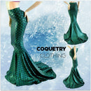 High Waist Mermaid Skirt with Puddle Train - Coquetry Clothing