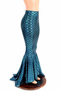 High Waist Mermaid Skirt with Puddle Train - 1
