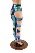 High Waist Quad Cutout Leggings in Scarab - 2