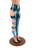 High Waist Quad Cutout Leggings in Scarab - 3
