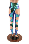 High Waist Quad Cutout Leggings in Scarab - 5