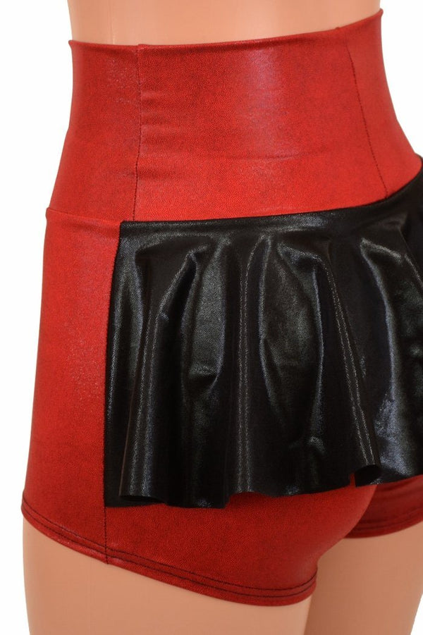 High Waist Ruffle Rump Shorts - 4