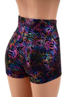 High Waist Shorts in CyberSpace - Coquetry Clothing