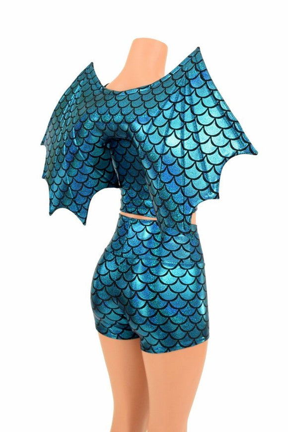 High Waist Shorts & Top (+Dragon Wings!) - Coquetry Clothing