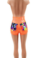 High Waist Shorts with Contrast Pockets - Coquetry Clothing