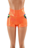 High Waist Shorts with Contrast Pockets - Coquetry Clothing