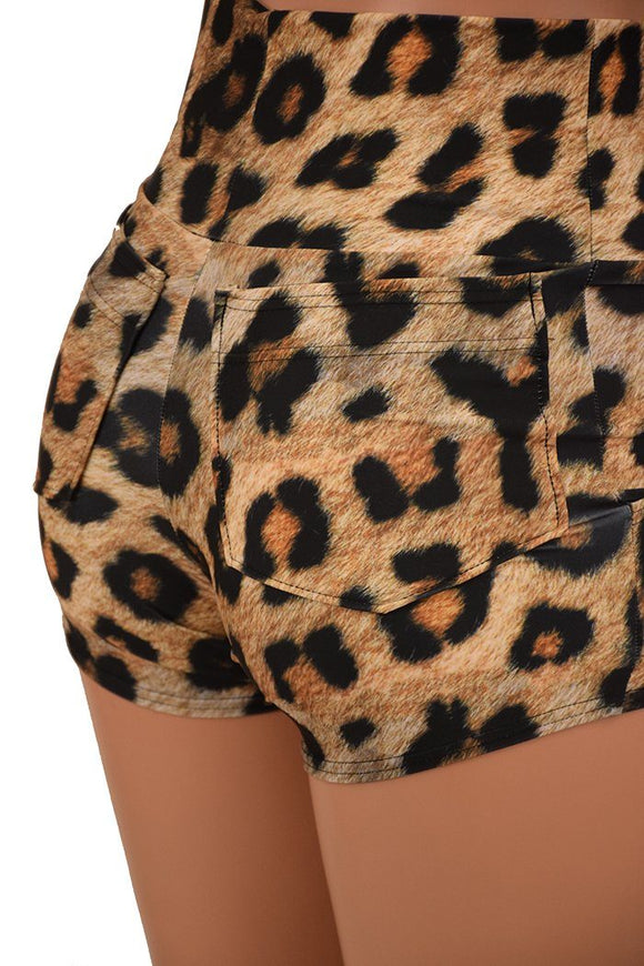 High Waist Shorts with Pockets - Coquetry Clothing