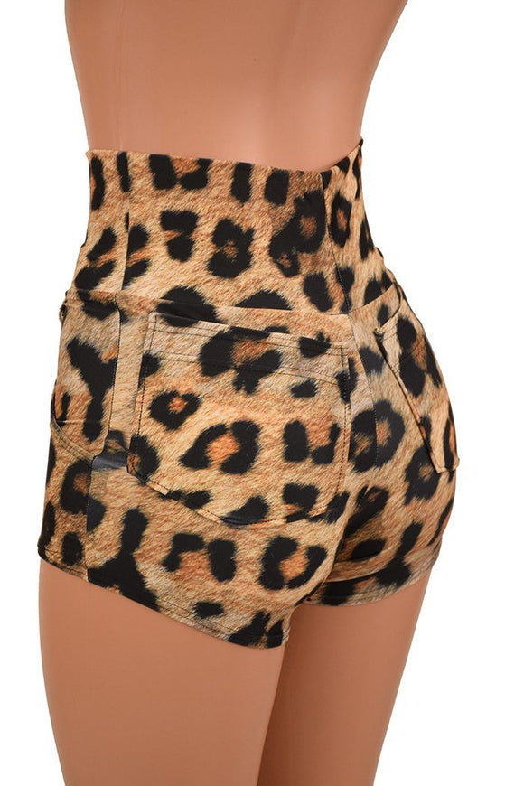 High Waist Shorts with Pockets - Coquetry Clothing