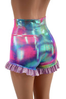 High Waist Shorts with Ruffled Leg - Coquetry Clothing