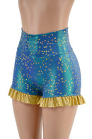 High Waist Shorts with Ruffled Leg - Coquetry Clothing