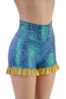 High Waist Shorts with Ruffled Leg - Coquetry Clothing