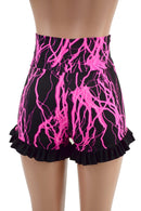 High Waist Shorts with Ruffled Leg - Coquetry Clothing