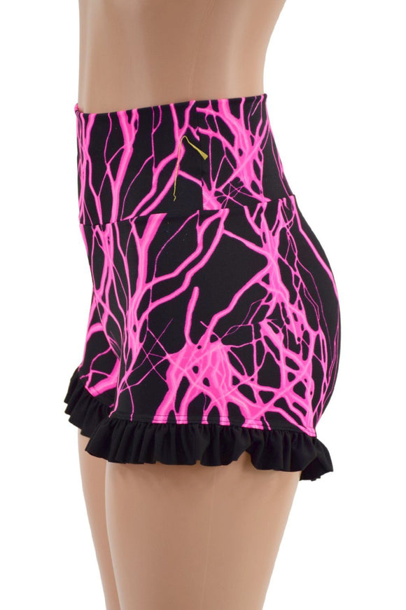High Waist Shorts with Ruffled Leg - Coquetry Clothing