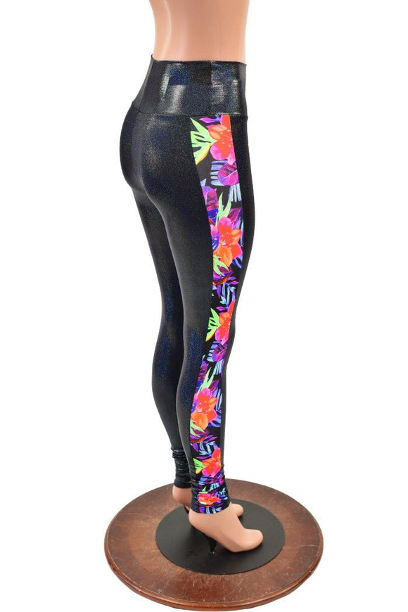 High Waist Side Panel Leggings - Coquetry Clothing
