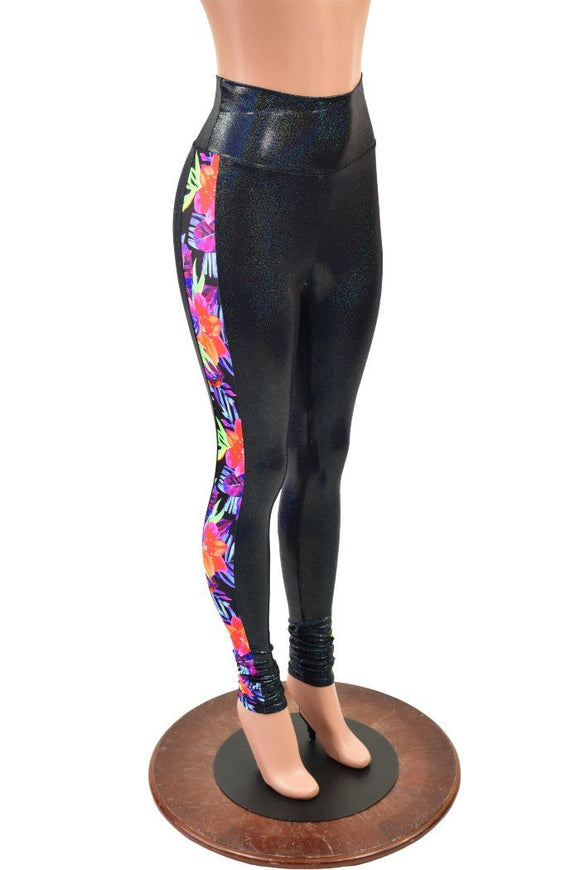High Waist Side Panel Leggings - Coquetry Clothing