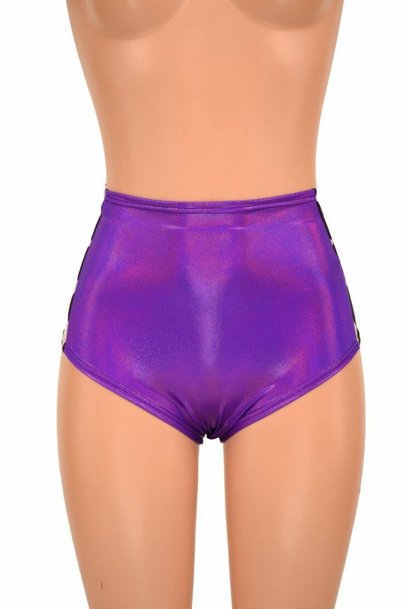 High Waist Side Panel "Siren" Shorts - Coquetry Clothing
