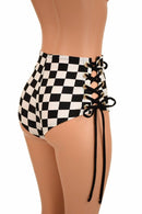 High Waist "Siren" Lace Up Shorts - Coquetry Clothing
