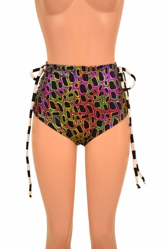 High Waist "Siren" Lace Up Shorts - Coquetry Clothing